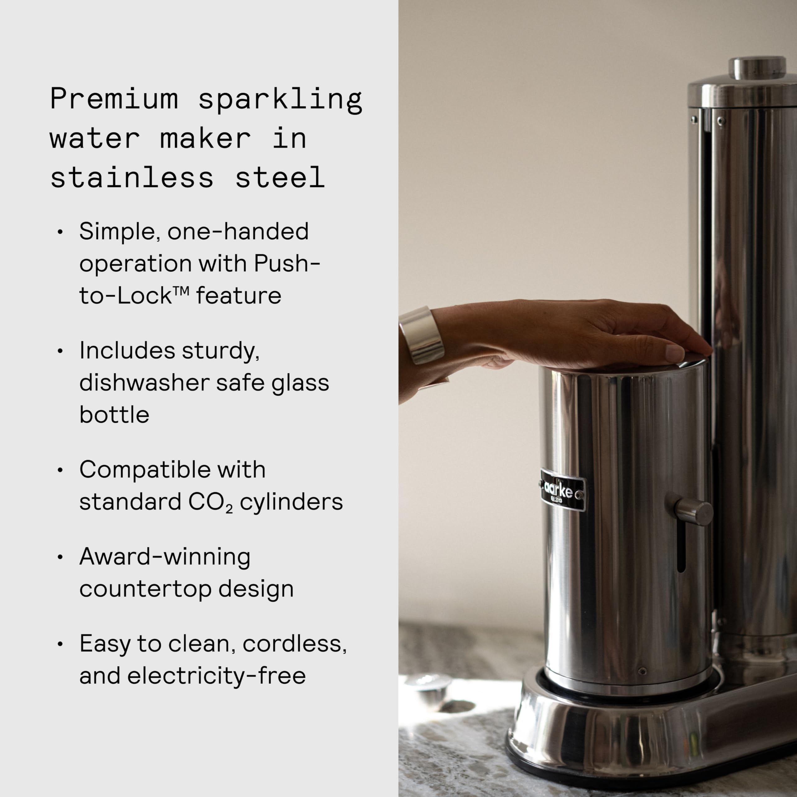 Aarke Carbonator Pro Premium Carbonator/Sparkling & Seltzer Water